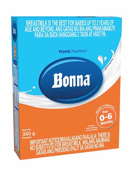 BONNA INFANT MILK 0-6MOS BOX 18/350G