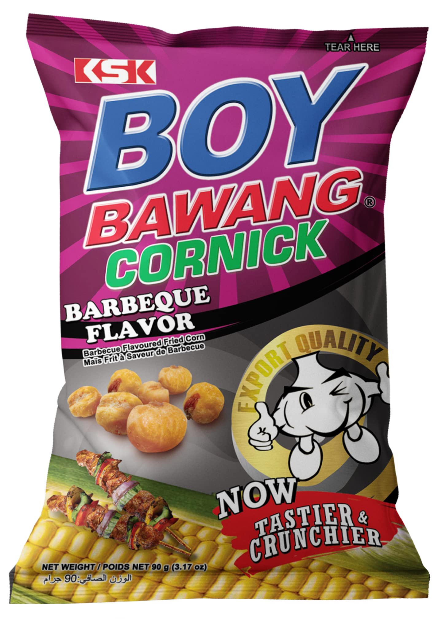 BOY BAWANG CORNICK BBQ FLAVOR 90G/60