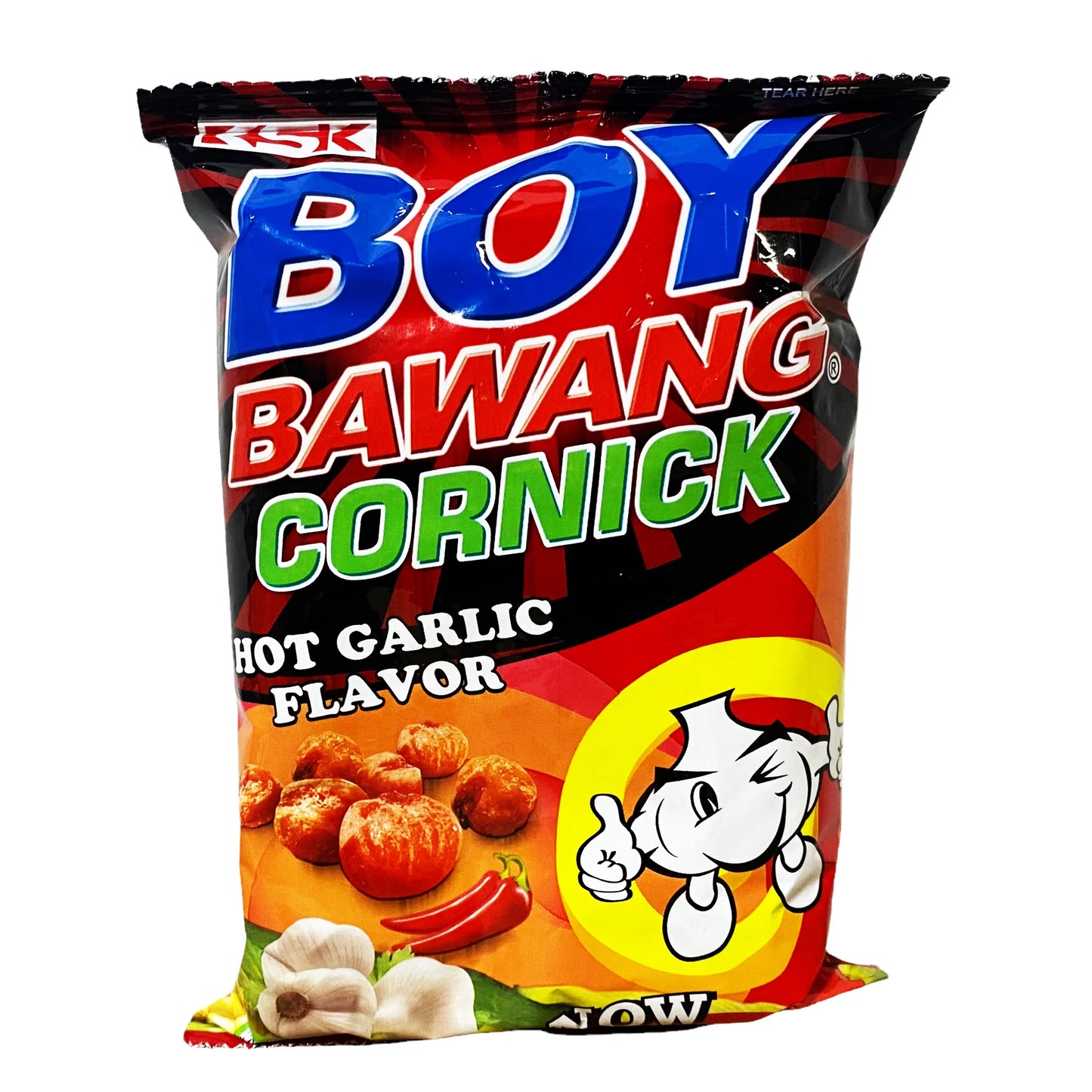 BOY BAWANG CORNICK HOT GARLIC FLAVOR 90G/60