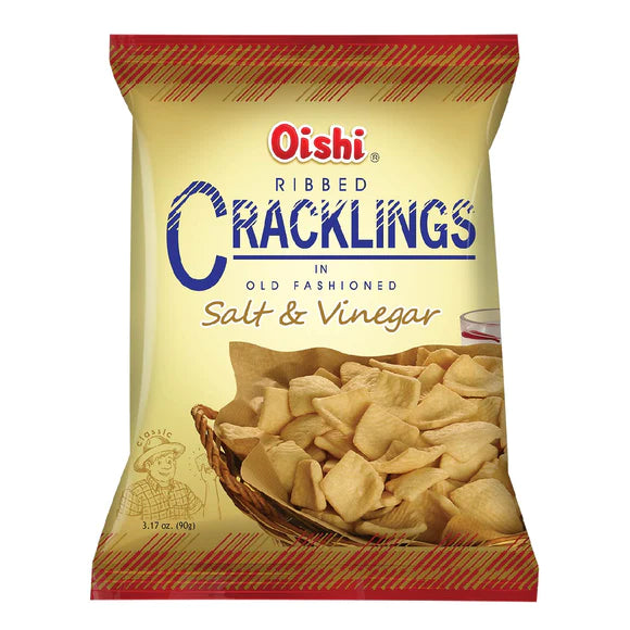 OISHI CRACKLINGS SALT & VINEGAR 30/90G