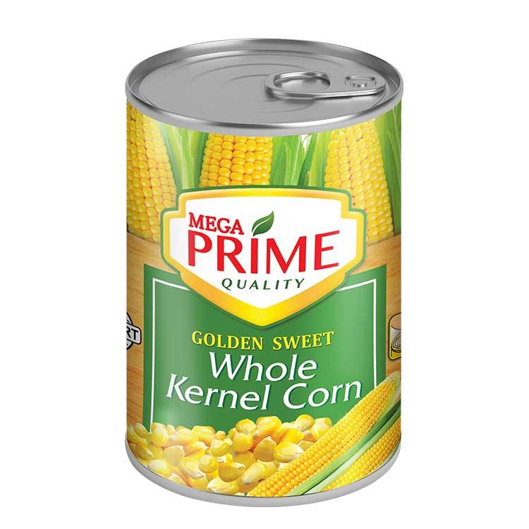 MEGA PRIME QUALITY GOLDEN SWEET WHOLE KERNEL CORN 425G/24