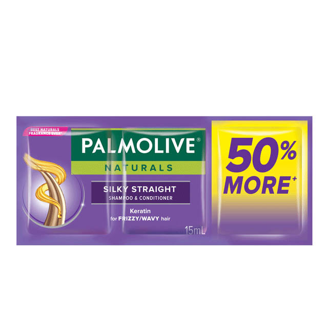 PALMOLIVE SHAMPOO SILKY STRAIGHT (VIOLET) 36/12/15ML