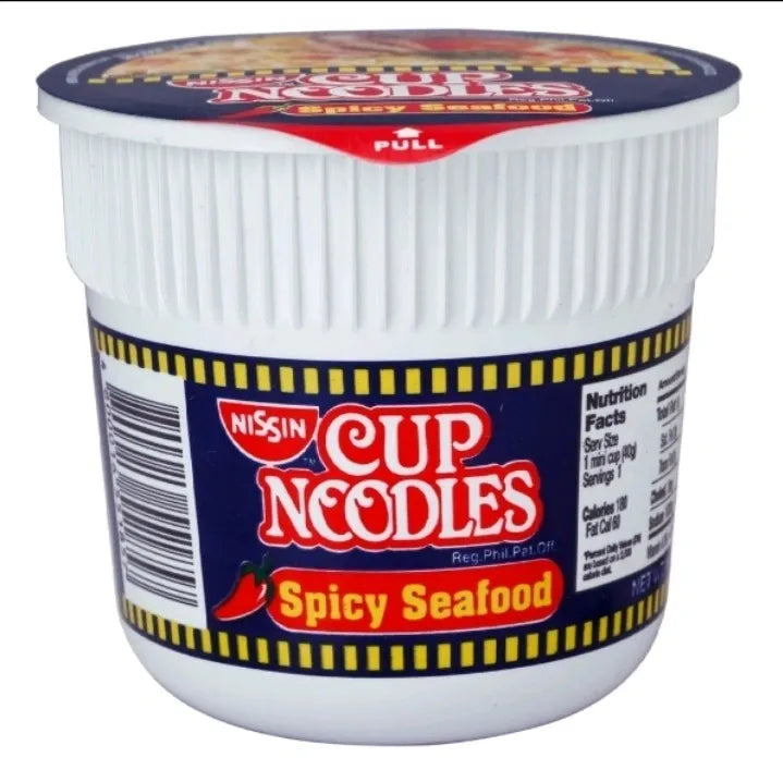 NISSIN MINI CUP NOODLES SEAFOOD SPICY 48/40G