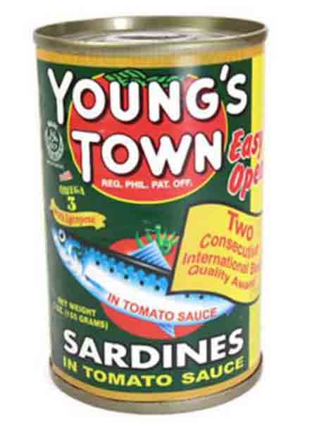 YOUNG'S TOWN SARDINES GREEN 48/425G