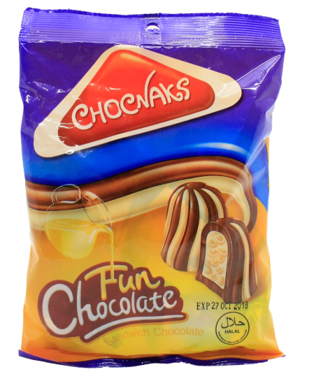 OK CHOCNAKS FUN CHOCOLATE SANDWICH CHOCOLATE 24pcs/5g/40