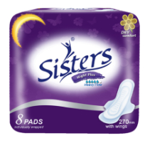 SISTERS NAPKIN NETSIDE NIGHT 36/8'S